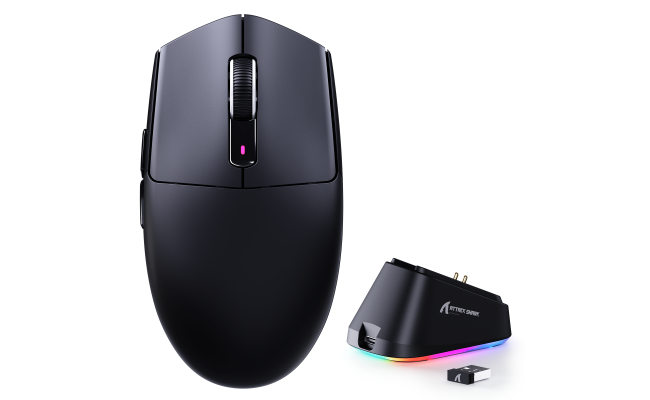 ATTACK SHARK G3 PRO Tri-Mode Wireless Gaming Mouse Black with RGB Charging Dock ATTACK SHARK G3 PRO Tri-Mode Wireless Gaming Mouse Black with RGB Charging Dock